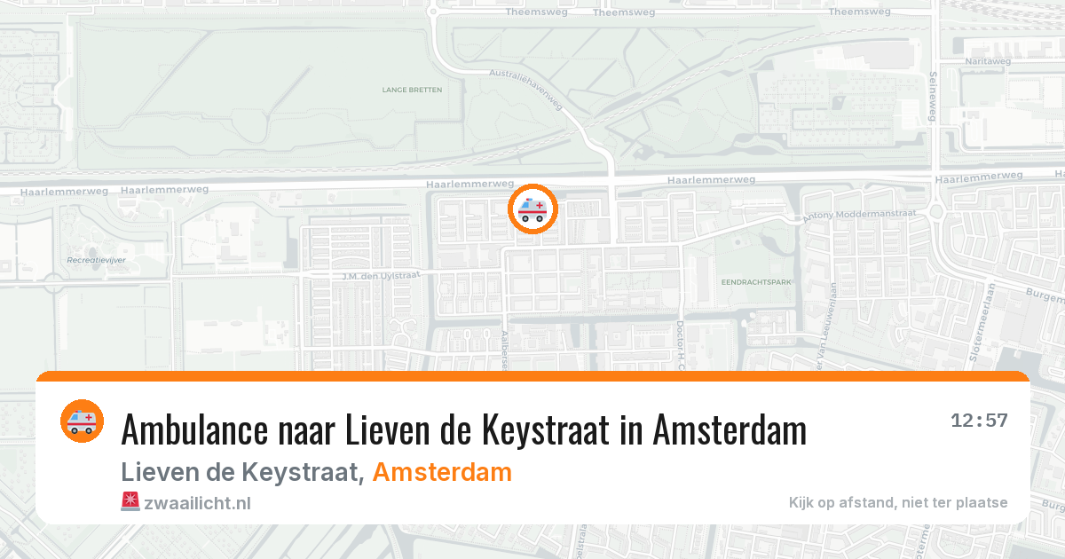 Ambulance naar Lieven de Keystraat in Amsterdam — 4 jun 2026