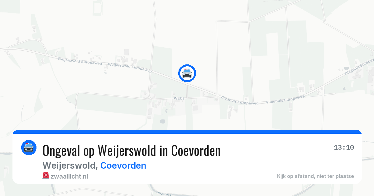 Ongeval op Weijerswold in Coevorden — 24 jan 2026