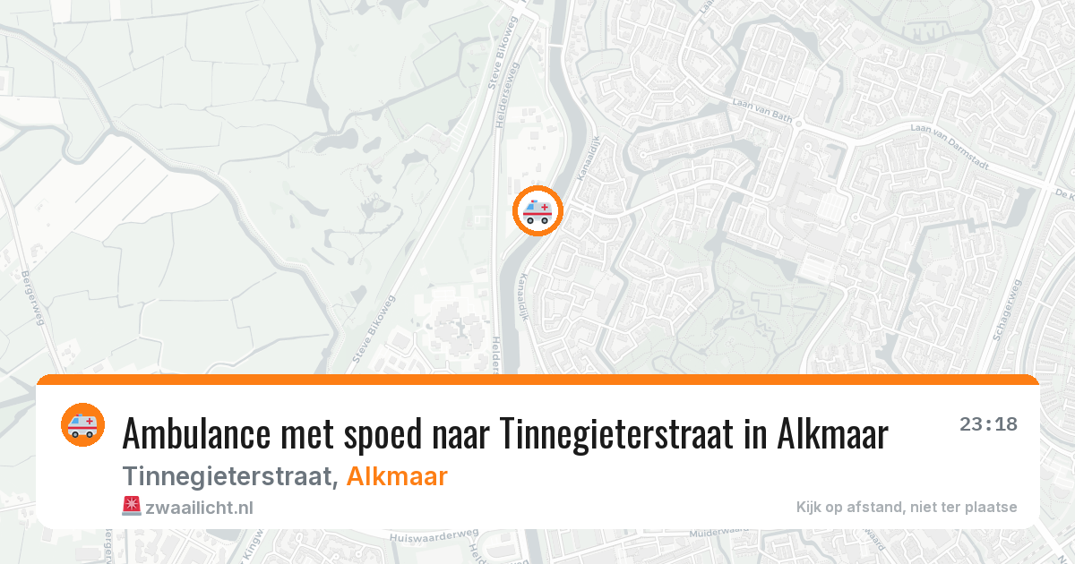 Ambulance met spoed naar Tinnegieterstraat in Alkmaar — 30 mei 2026