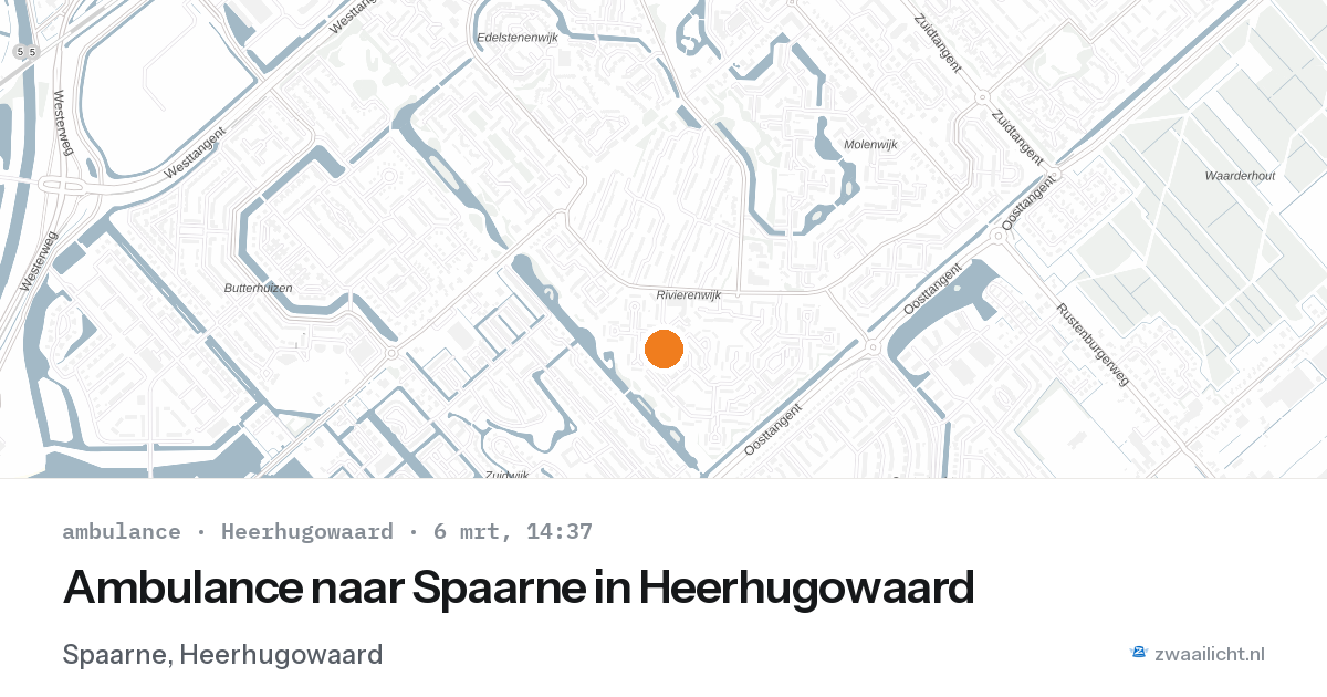 Ambulance naar Spaarne in Heerhugowaard — 6 mrt 2026