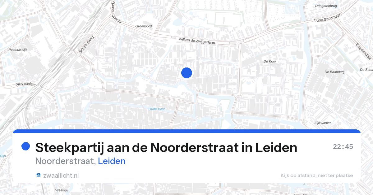 Steekpartij aan de Noorderstraat in Leiden — 26 aug 2026