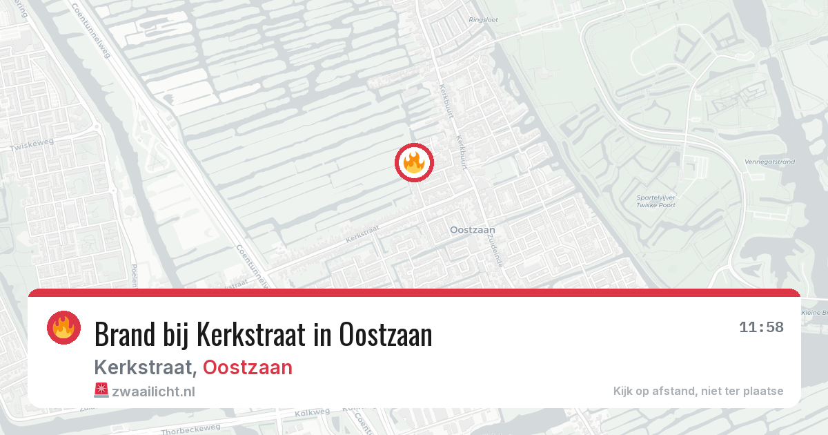 Brand bij Kerkstraat in Oostzaan — 28 jun 2026
