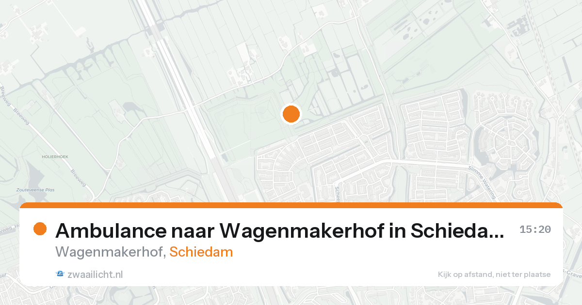 Ambulance naar Wagenmakerhof in Schiedam — 17 aug 2026