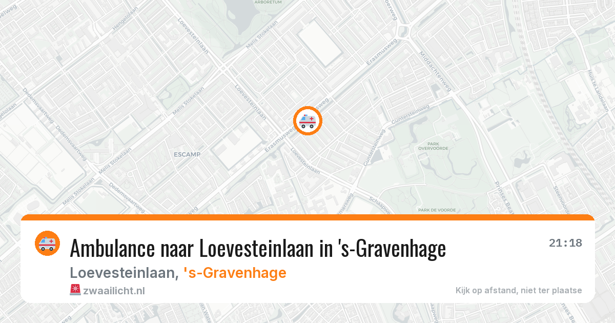 Ambulance naar Loevesteinlaan in 's-Gravenhage — 14 jul 2026
