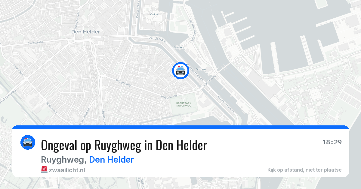Ongeval op Ruyghweg in Den Helder — 30 mei 2026
