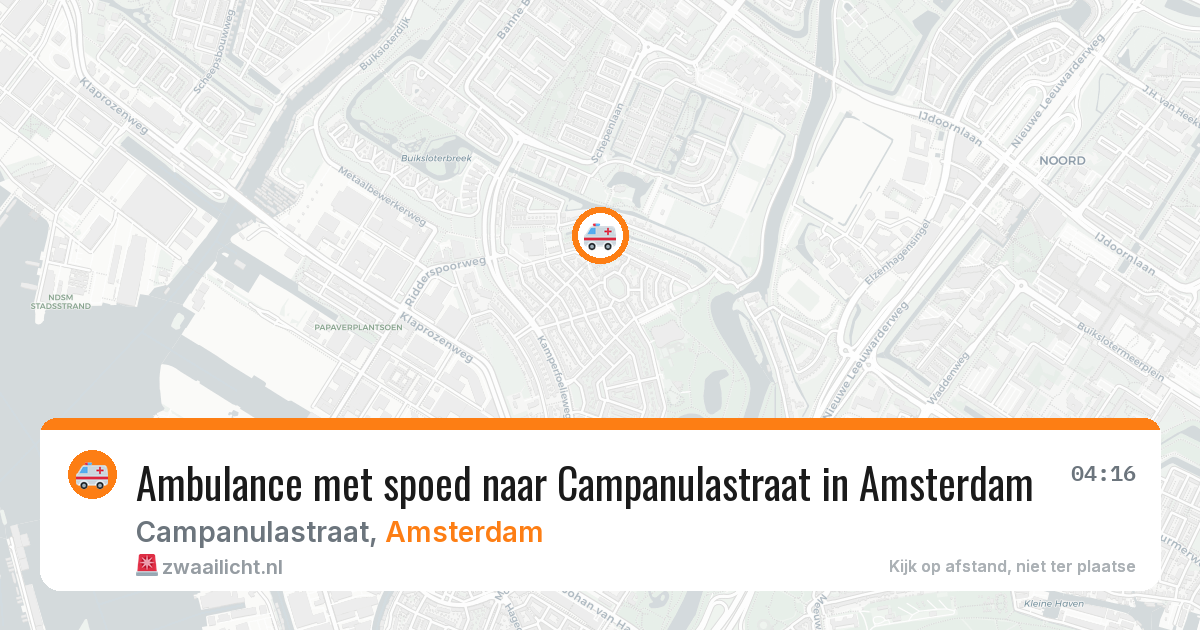 Ambulance met spoed naar Campanulastraat in Amsterdam — 12 mei 2026