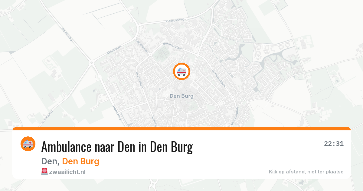 Ambulance naar Den in Den Burg — 10 jun 2026