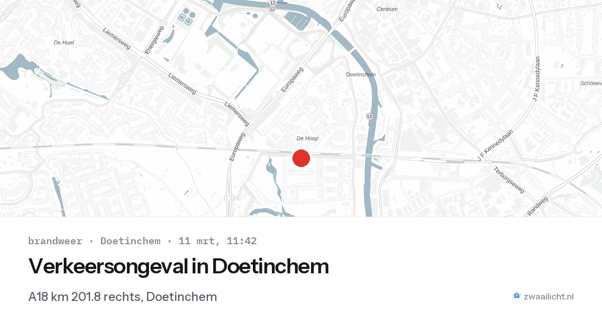 Verkeersongeval in Doetinchem — 11 mrt 2026