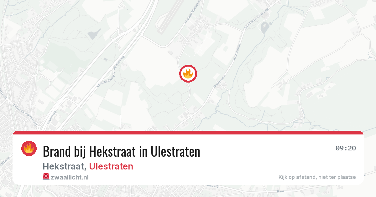 Brand bij Hekstraat in Ulestraten — 1 jun 2026