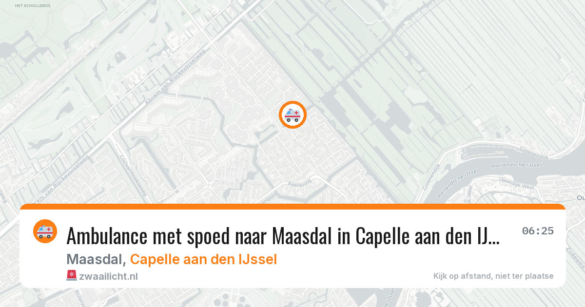 Ambulance met spoed naar Maasdal in Capelle aan den IJssel — 25 jun 2026
