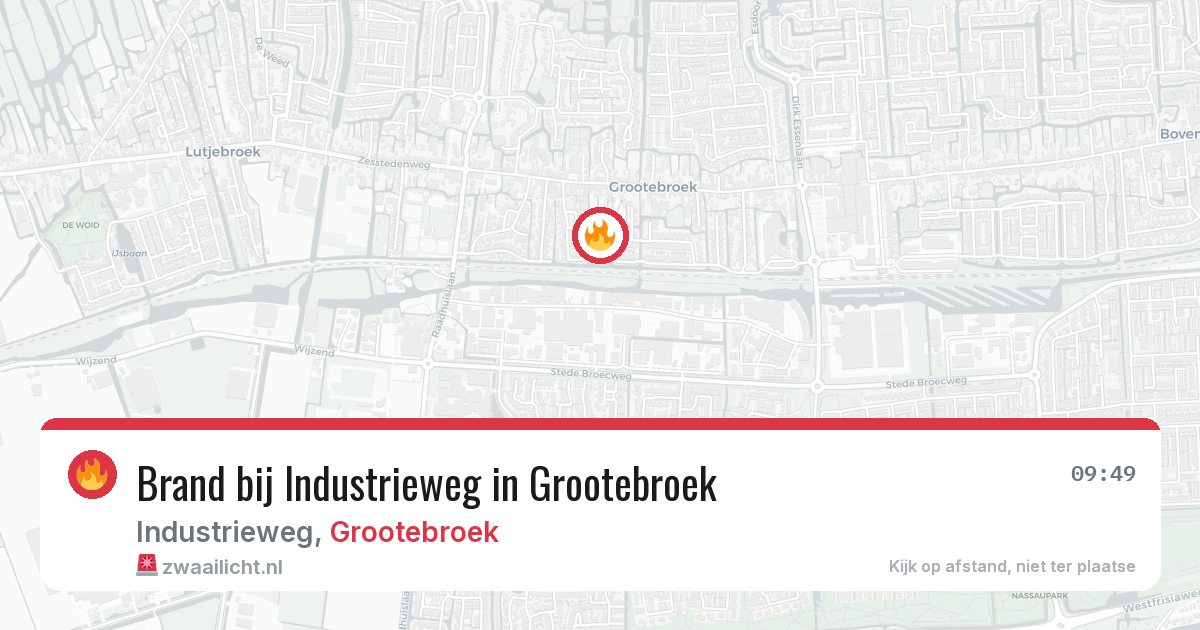 Brand bij Industrieweg in Grootebroek — 11 jul 2026