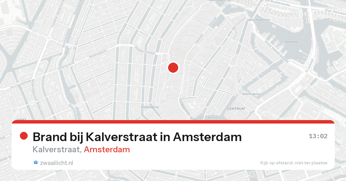 Brand bij Kalverstraat in Amsterdam — 24 aug 2026