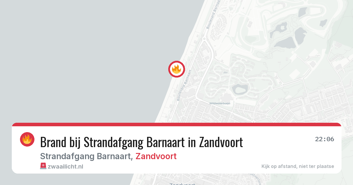 Brand bij Strandafgang Barnaart in Zandvoort — 19 mei 2026