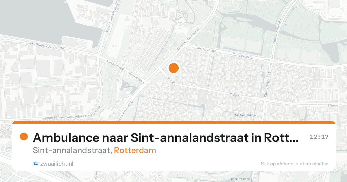 Ambulance naar Sint-annalandstraat in Rotterdam — 21 aug 2026