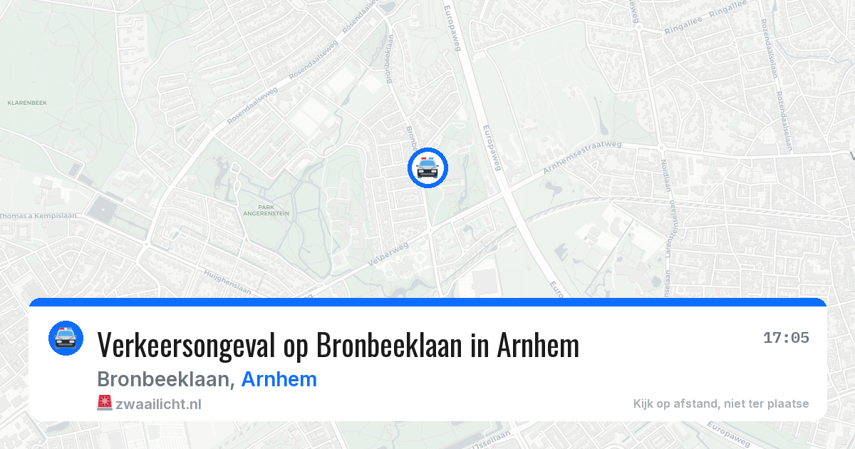 Verkeersongeval op Bronbeeklaan in Arnhem — 25 mrt 2026