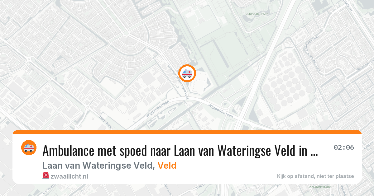 Ambulance met spoed naar Laan van Wateringse Veld in Veld — 14 jun 2026