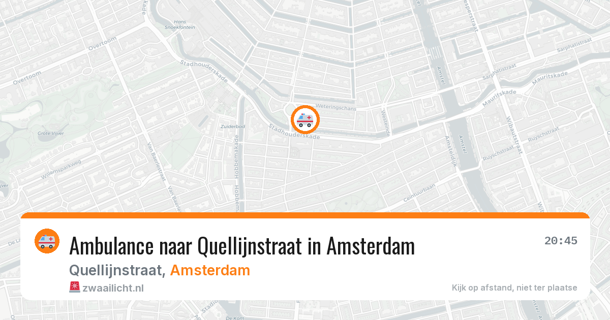 Ambulance naar Quellijnstraat in Amsterdam — 21 jul 2026