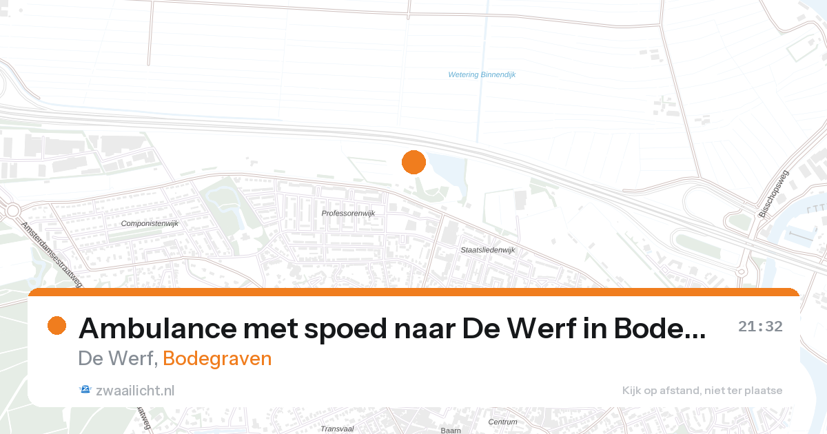 Ambulance met spoed naar De Werf in Bodegraven — 23 jan 2026