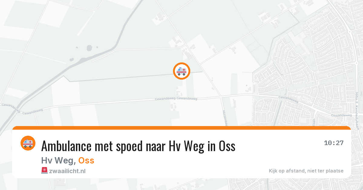 Ambulance met spoed naar Hv Weg in Oss — 23 mei 2026