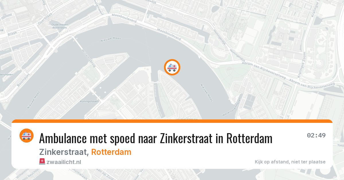 Ambulance met spoed naar Zinkerstraat in Rotterdam — 10 jul 2026