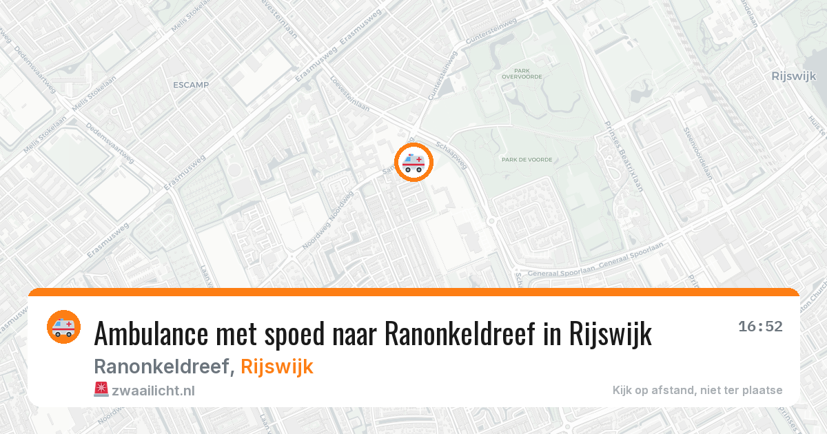 Ambulance met spoed naar Ranonkeldreef in Rijswijk — 14 mei 2026