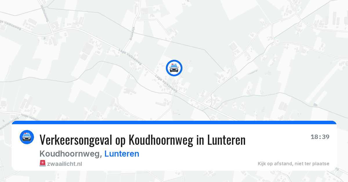 Verkeersongeval op Koudhoornweg in Lunteren — 6 jul 2026