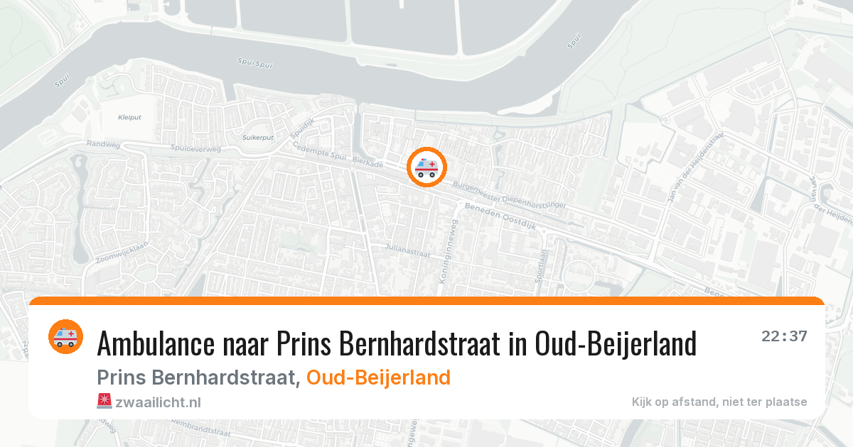 Ambulance naar Prins Bernhardstraat in Oud-Beijerland — 31 jul 2026