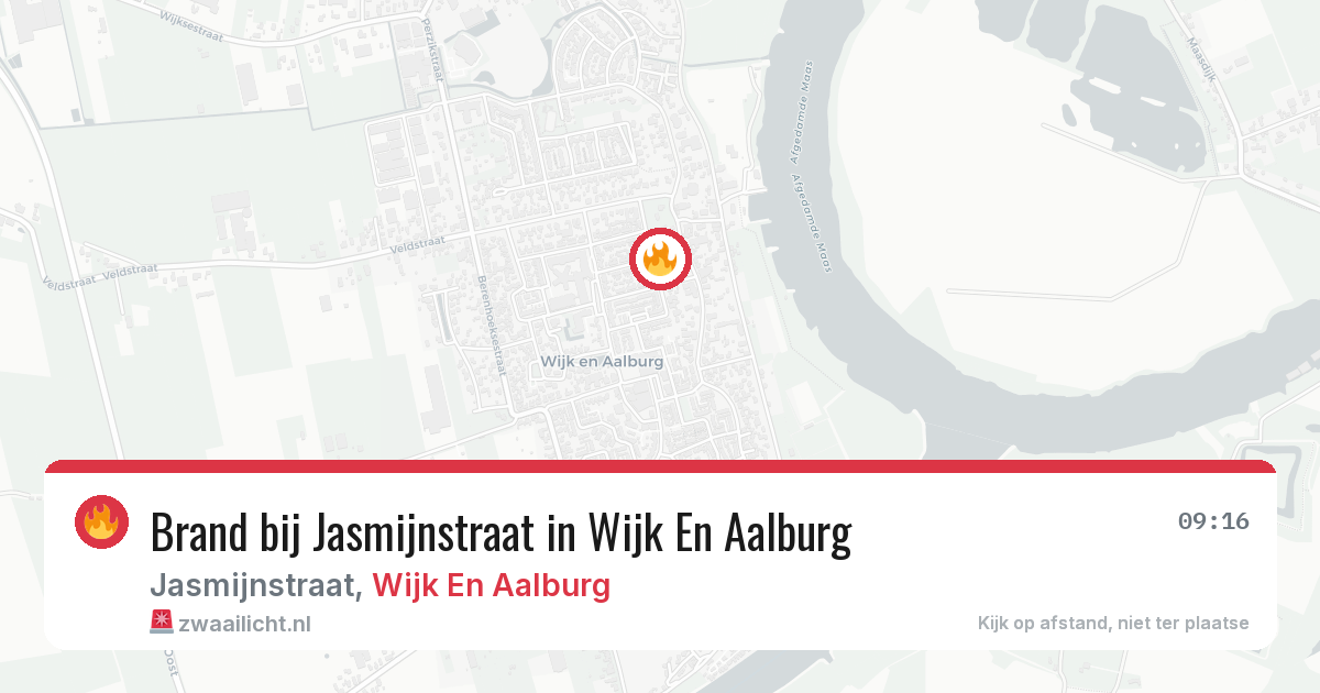 Brand bij Jasmijnstraat in Wijk En Aalburg — 8 apr 2026