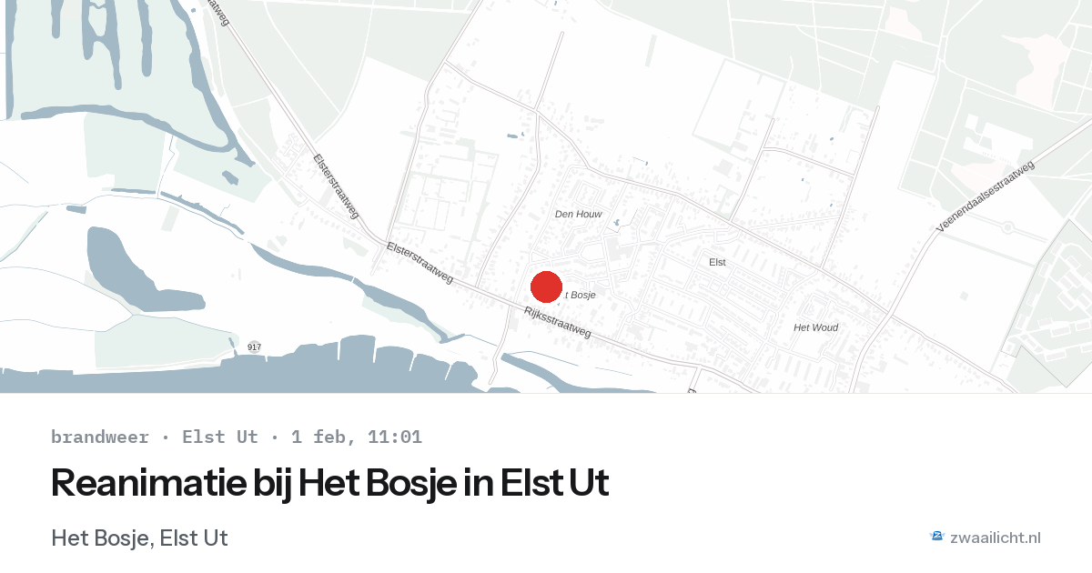 Reanimatie bij Het Bosje in Elst Ut — 1 feb 2026