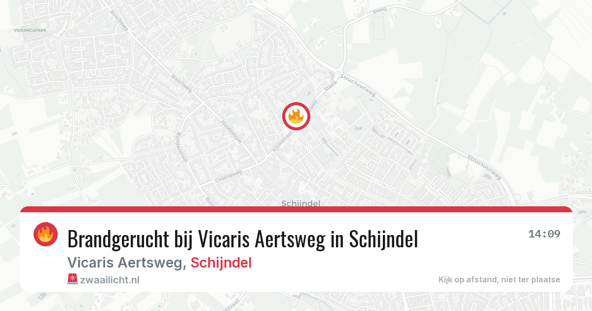 Brandgerucht bij Vicaris Aertsweg in Schijndel — 28 mei 2026