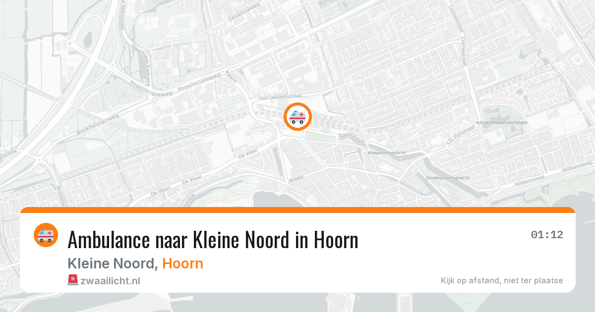 Ambulance naar Kleine Noord in Hoorn — 11 aug 2026