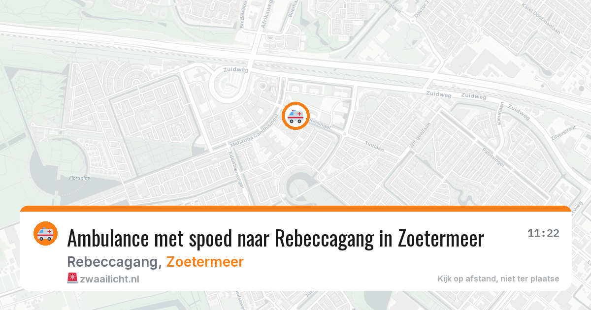 Ambulance met spoed naar Rebeccagang in Zoetermeer — 29 jul 2026