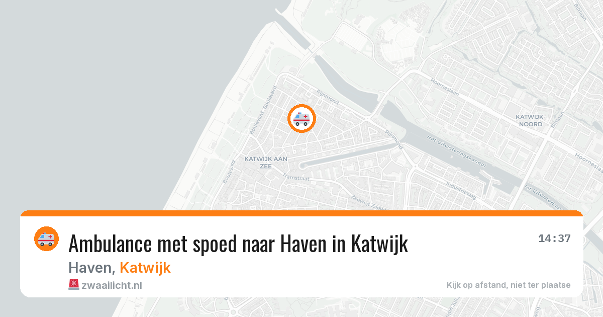 Ambulance met spoed naar Haven in Katwijk — 13 jul 2026