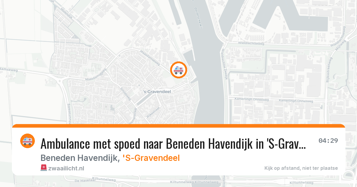 Ambulance met spoed naar Beneden Havendijk in 'S-Gravendeel — 25 mei 2026
