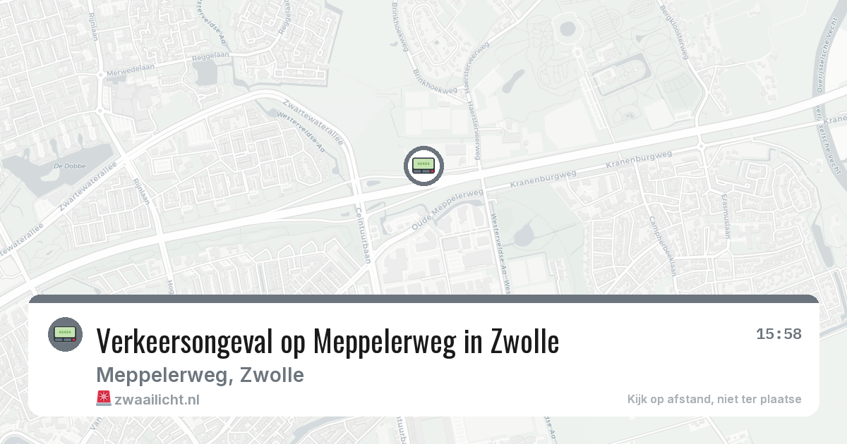 Verkeersongeval op Meppelerweg in Zwolle — 10 aug 2026