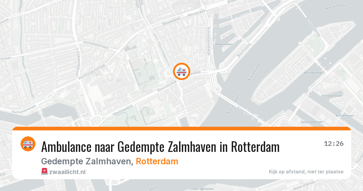 Ambulance naar Gedempte Zalmhaven in Rotterdam — 16 jun 2026
