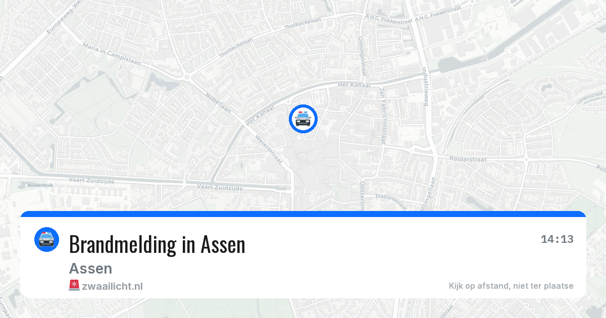 Brandmelding in Assen — 12 jun 2026