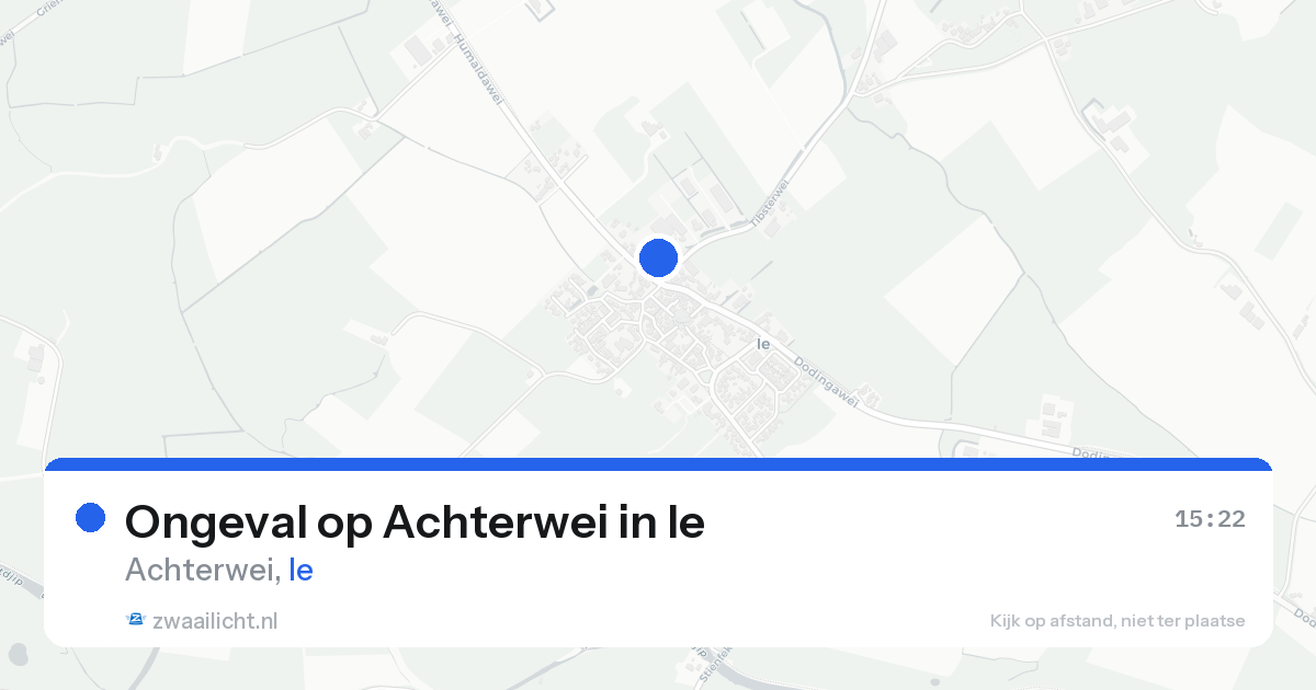 Ongeval op Achterwei in Ie — 17 aug 2026