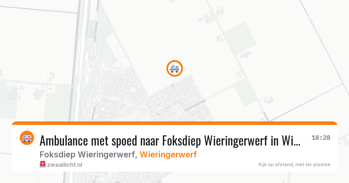 Ambulance met spoed naar Foksdiep Wieringerwerf in Wieringerwerf — 30 jul 2026