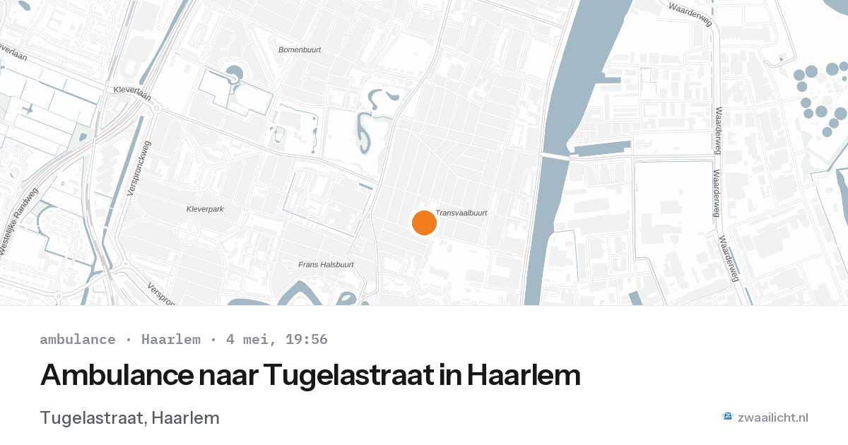 Ambulance naar Tugelastraat in Haarlem — 4 mei 2026