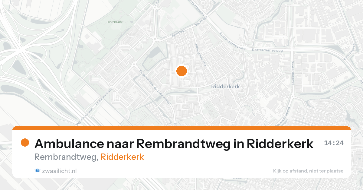 Ambulance naar Rembrandtweg in Ridderkerk — 1 jul 2026