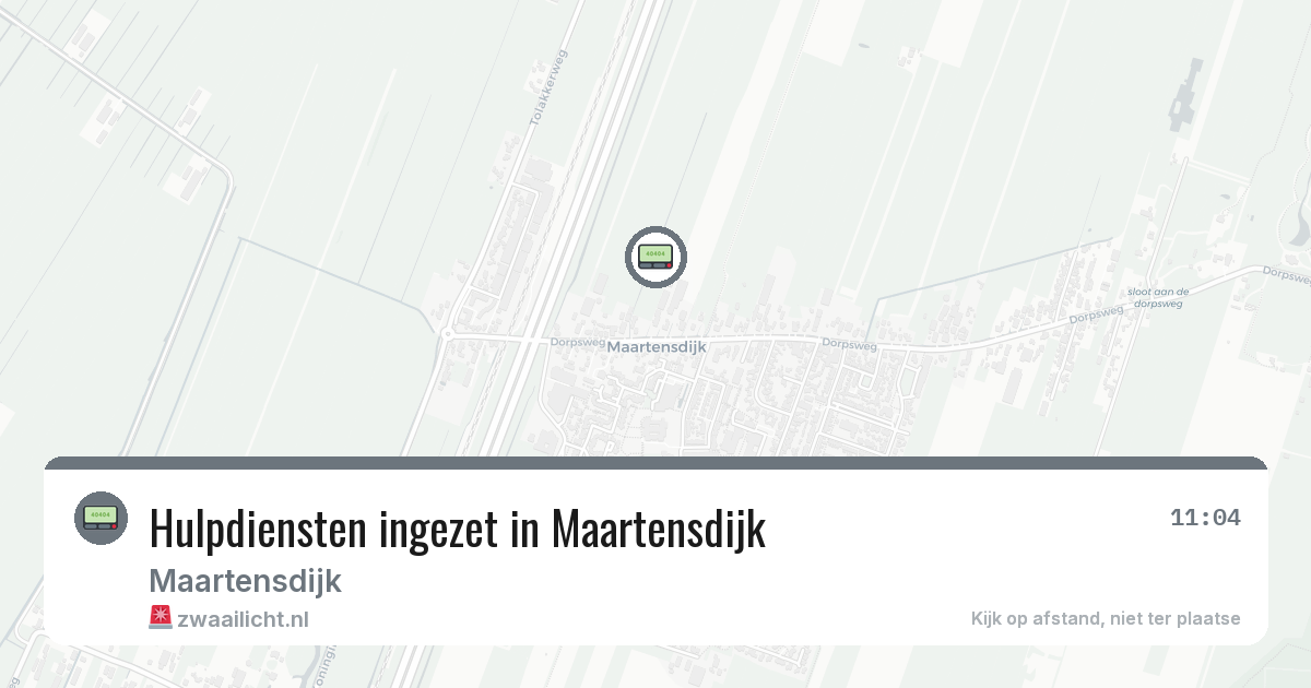 Hulpdiensten ingezet in Maartensdijk — 7 feb 2026 | 🚨 Zwaailicht.nl