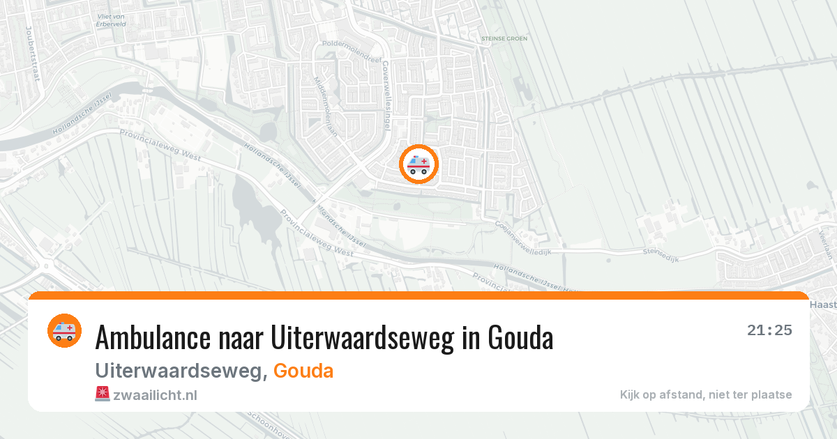 Ambulance naar Uiterwaardseweg in Gouda — 6 mei 2026