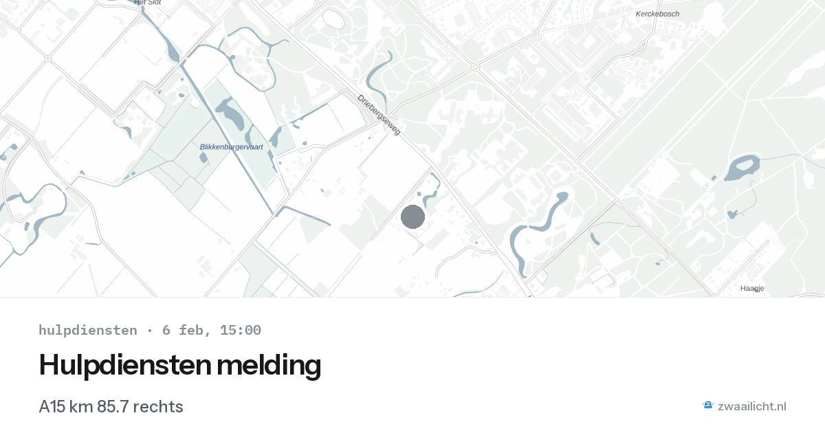 Hulpdiensten melding — 6 feb 2026