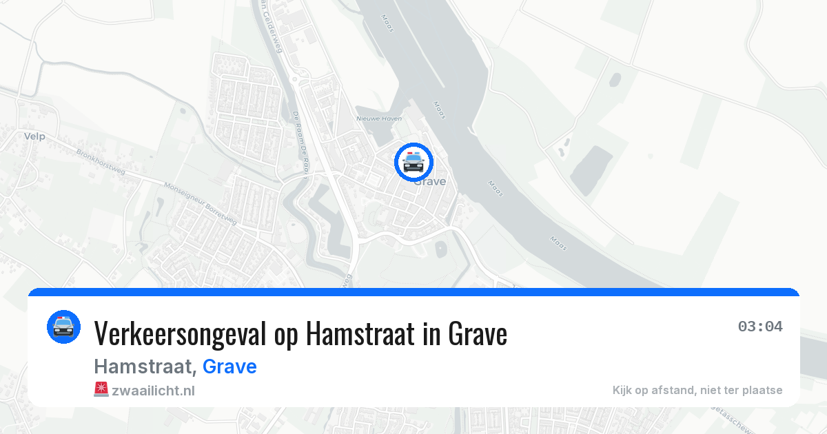 Verkeersongeval op Hamstraat in Grave — 9 mei 2026