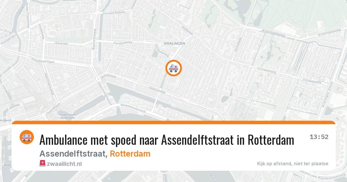 Ambulance met spoed naar Assendelftstraat in Rotterdam — 2 jun 2026