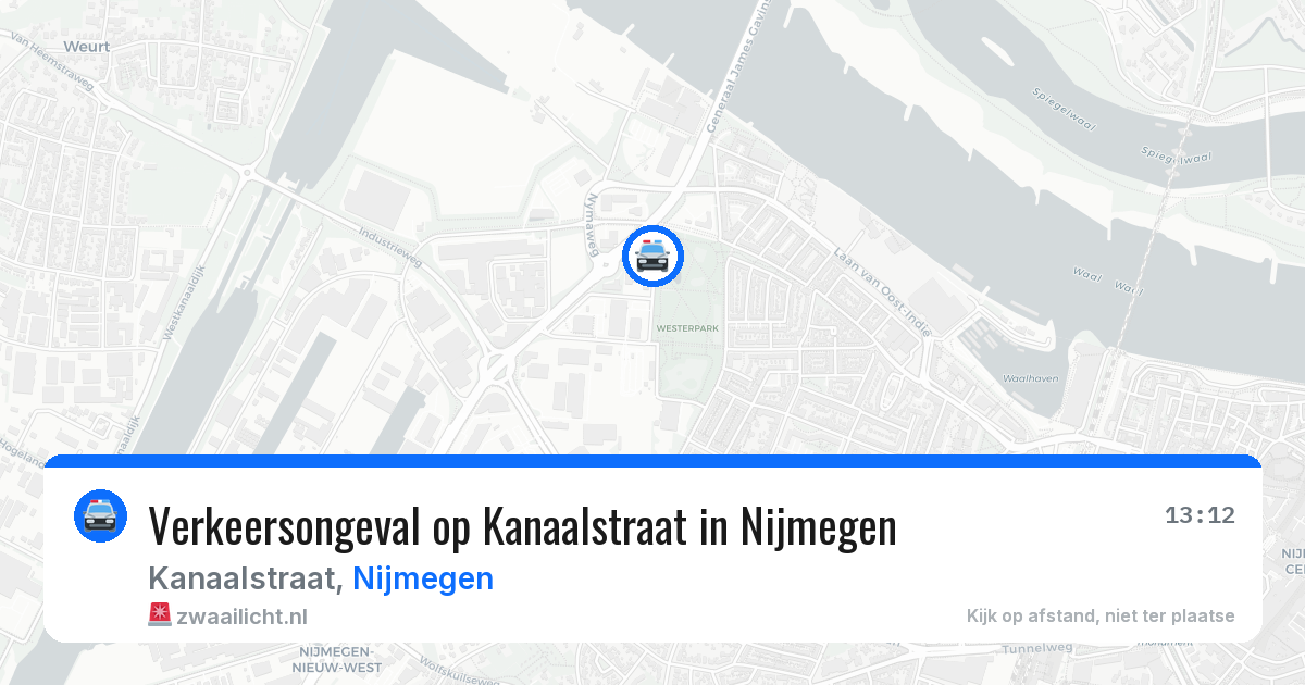 Verkeersongeval op Kanaalstraat in Nijmegen — 12 jun 2026