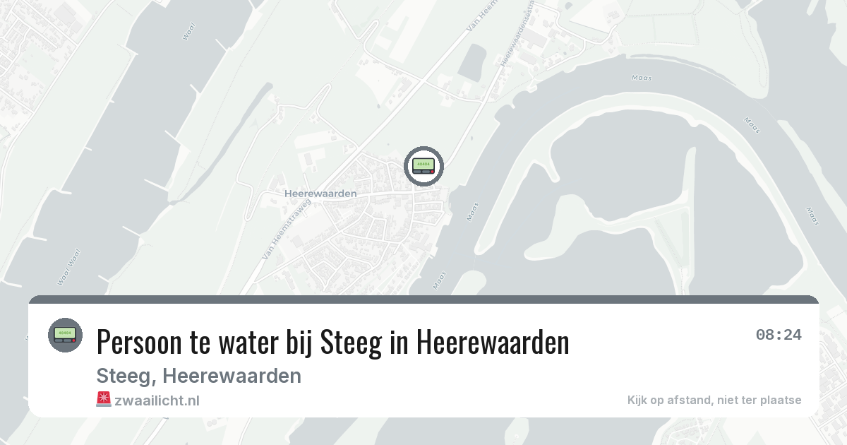 Persoon te water bij Steeg in Heerewaarden — 16 jun 2026