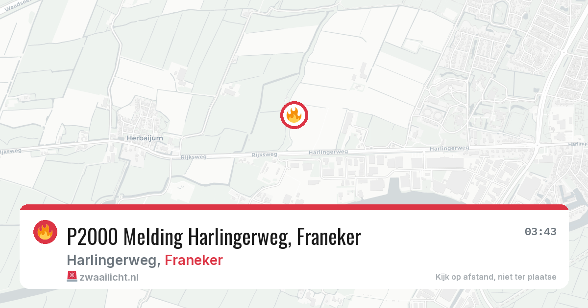 P2000 Melding Harlingerweg, Franeker — 30 jan 2026