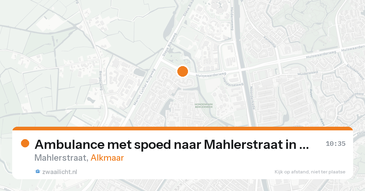 Ambulance met spoed naar Mahlerstraat in Alkmaar — 19 aug 2026